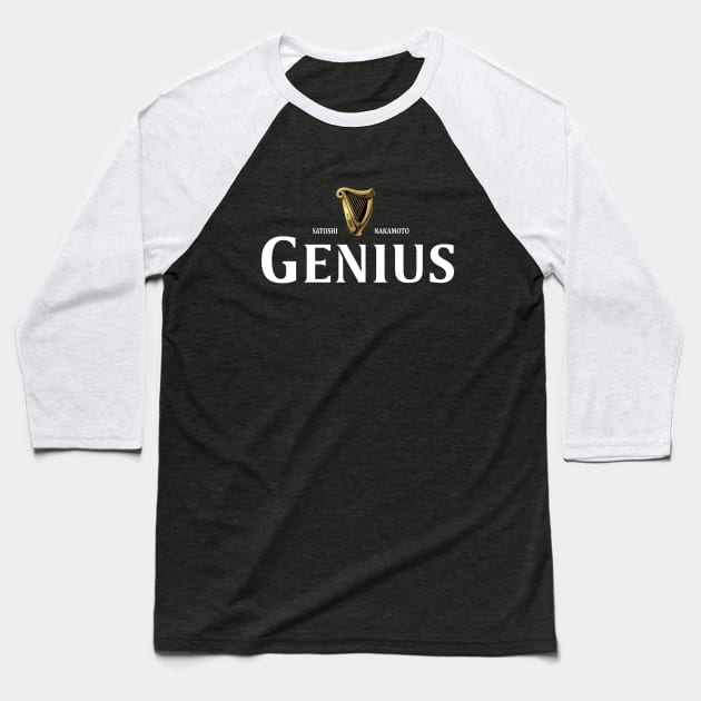 Bitcoin - Genius Baseball T-Shirt by phneep